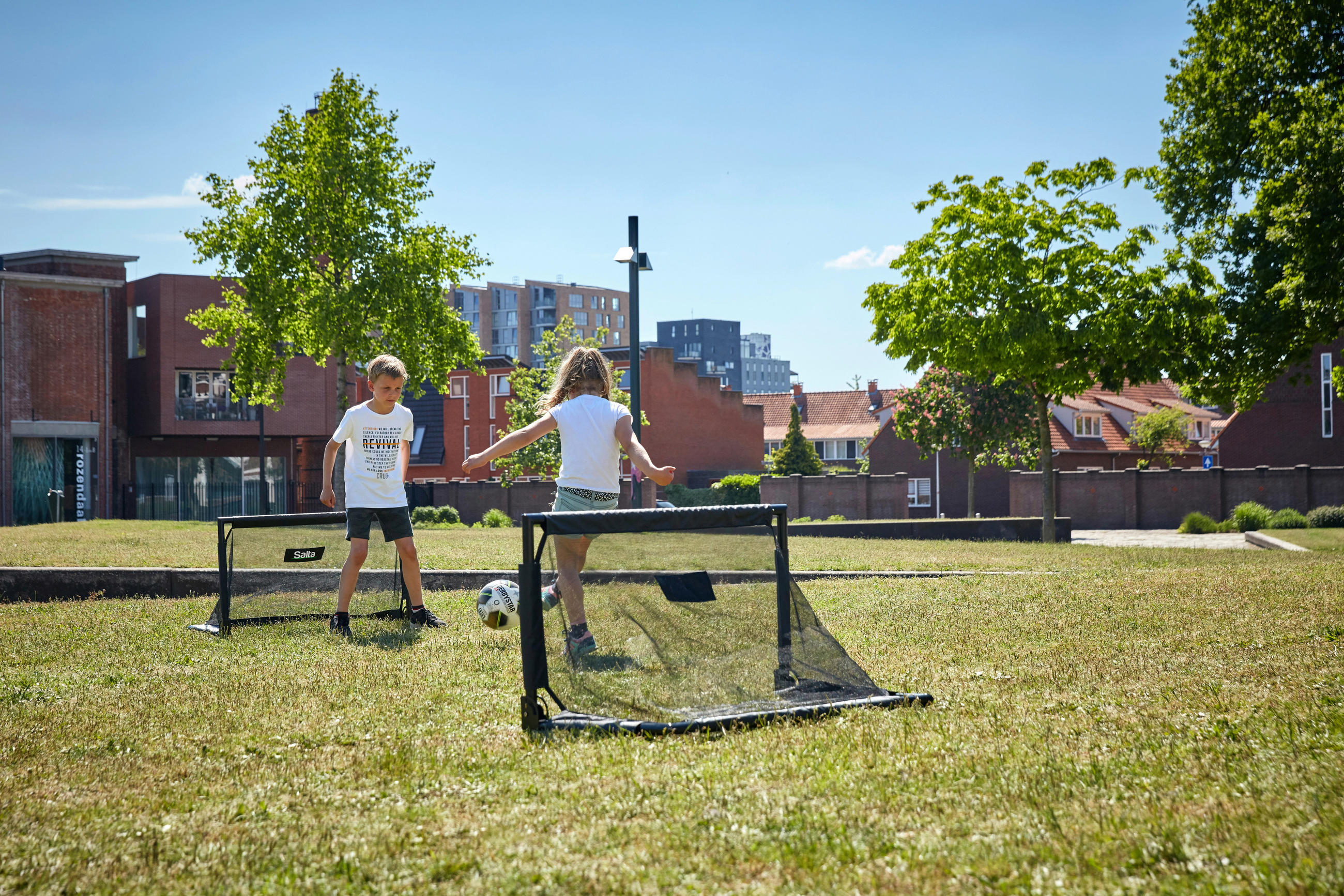 FUßBALLTOR  - Schwarz, KONVENTIONELL, Metall (100/60/60cm) - Salta