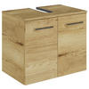 WASCHBECKENUNTERSCHRANK 60/49,8/38,3 cm  - Chromfarben/Wildeiche, KONVENTIONELL, Holzwerkstoff/Metall (60/49,8/38,3cm) - Sadena