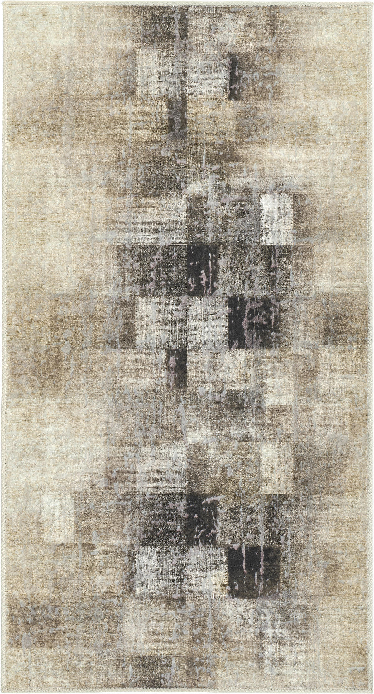 VINTAGE-TEPPICH 80/150 cm ONDEA MARTIN, waschbar Anthrazit, Creme, Taupe  - Taupe/Anthrazit, Design, Kunststoff/Textil (80/150cm) - Lindorug