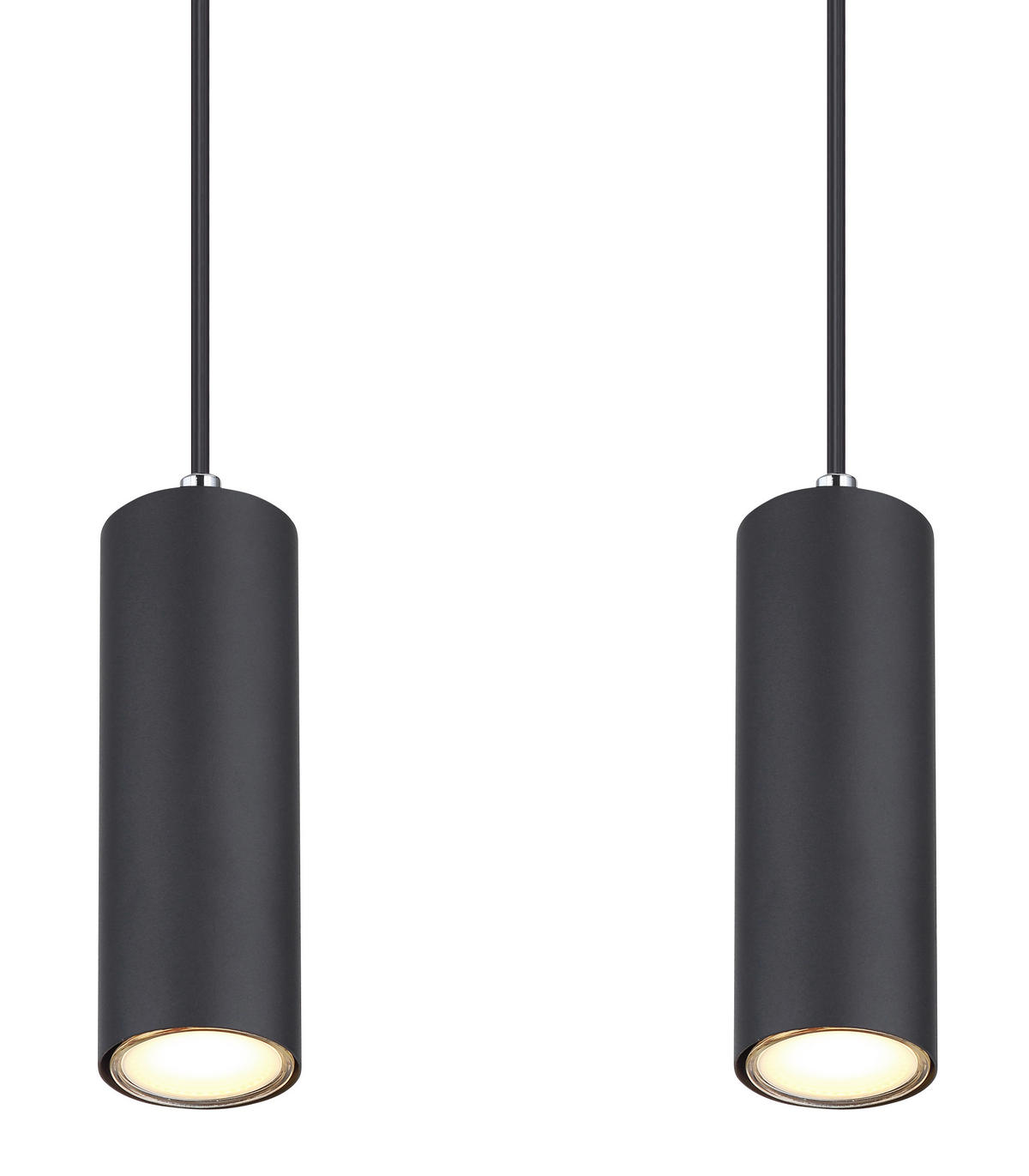 HÄNGELEUCHTE 65/6/120 cm   - Schwarz, Design, Metall (65/6/120cm) - Globo