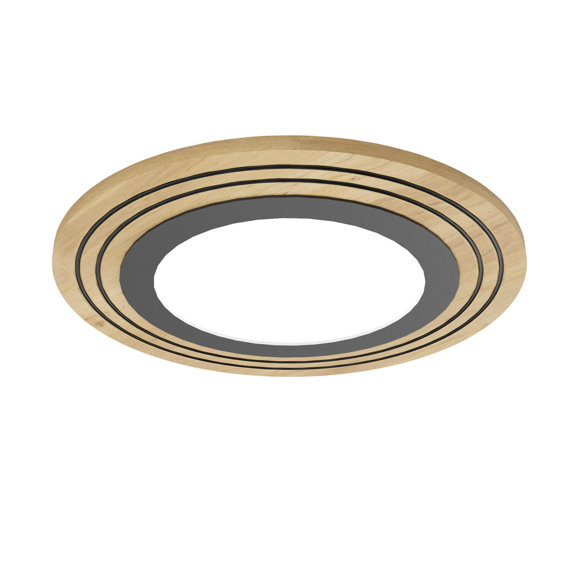 LED-DECKENLEUCHTE Saalbach 38/38/5 cm   - Eichefarben, Natur, Holz (38/38/5cm) - Waldwelt