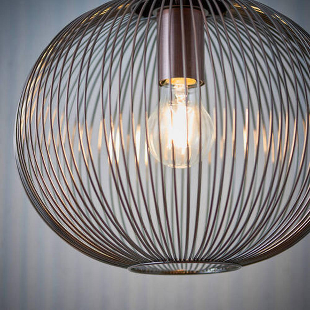HÄNGELEUCHTE 30/140 cm  - Kupferfarben, Design, Metall (30/140cm) - ENDON
