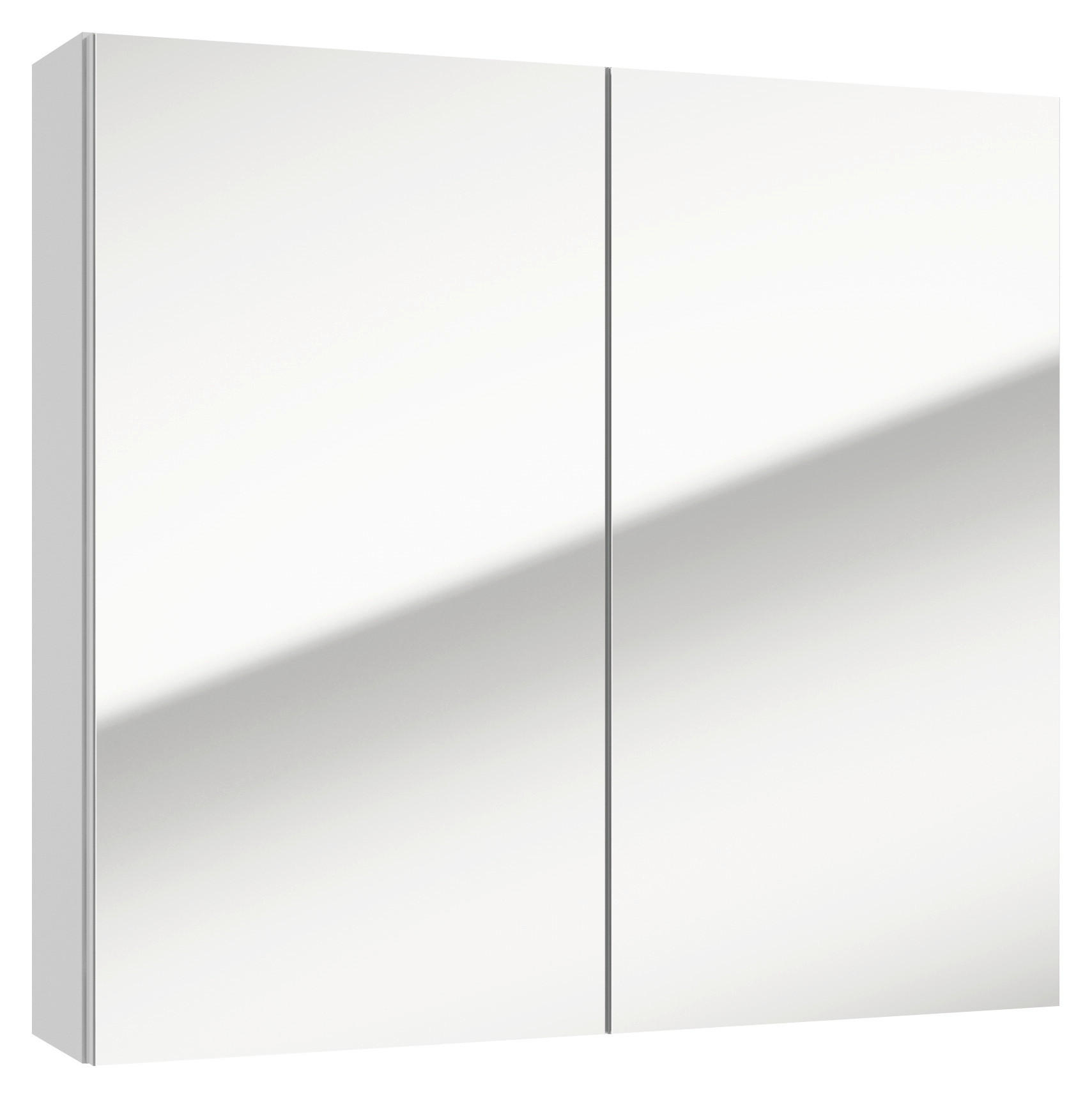 P & B Spiegelschrank Weiß 65x60x15 cm