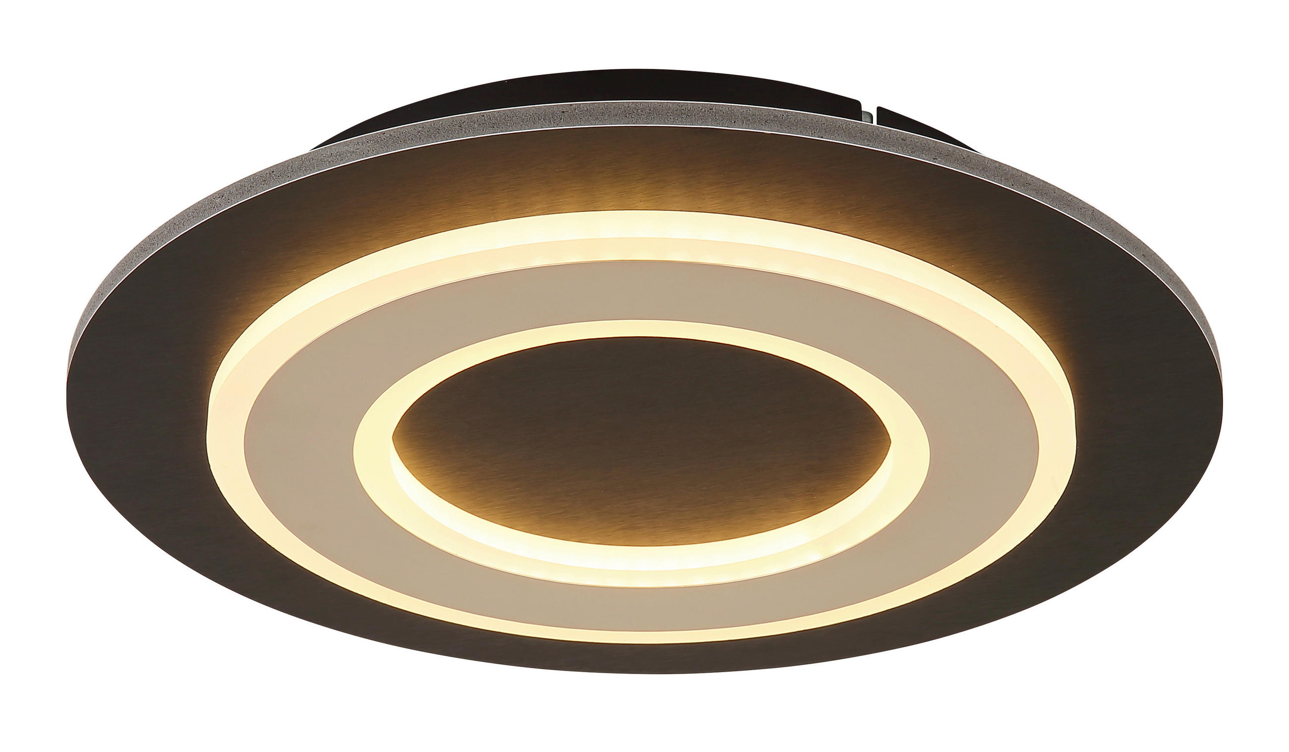 STROPNÍ LED SVÍTIDLO, 32/5.5 cm  - bílá/tmavě hnědá, Konvenční, kov/kompozitní dřevo (32/5.5cm) - Globo