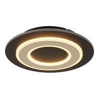STROPNÉ LED SVIETIDLO, 32/5.5 cm  - čierna/biela, Konventionell, kov/kompozitné drevo (32/5.5cm) - Globo
