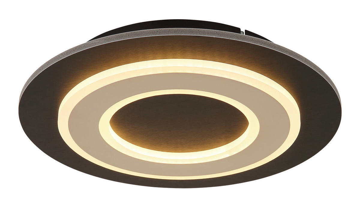 STROPNÉ LED SVIETIDLO, 32/5.5 cm  - čierna/biela, Konventionell, kov/kompozitné drevo (32/5.5cm) - Globo