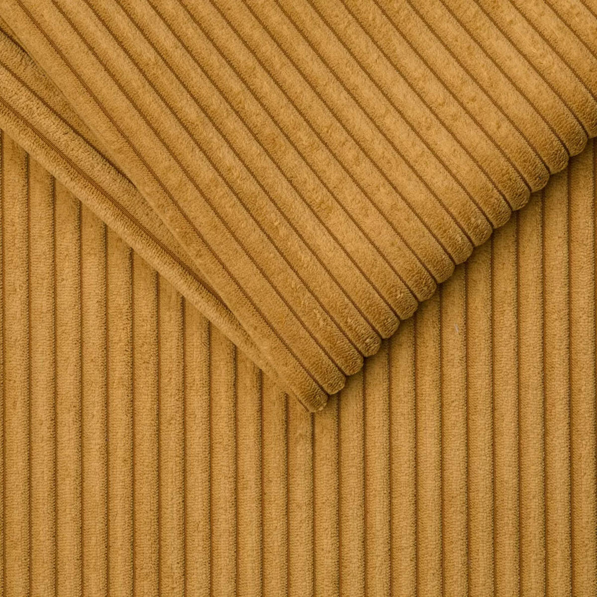ECKSOFA in Cord Senfgelb  340/205 cm  - Senfgelb/Schwarz, Design, Kunststoff/Textil (340/205cm) - Lomoco
