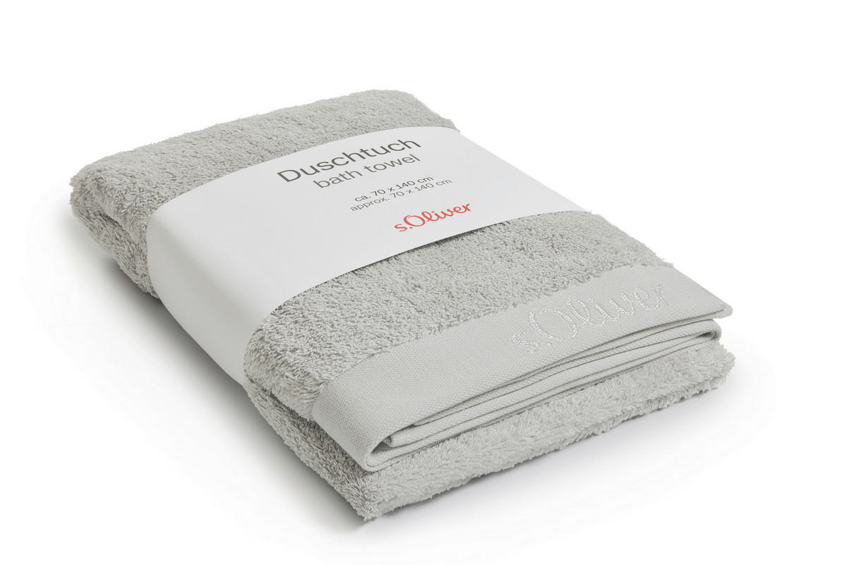 DUSCHTUCH 70/140 cm s.Oliver  - Hellgrau, Trend, Textil (70/140cm) - S. Oliver