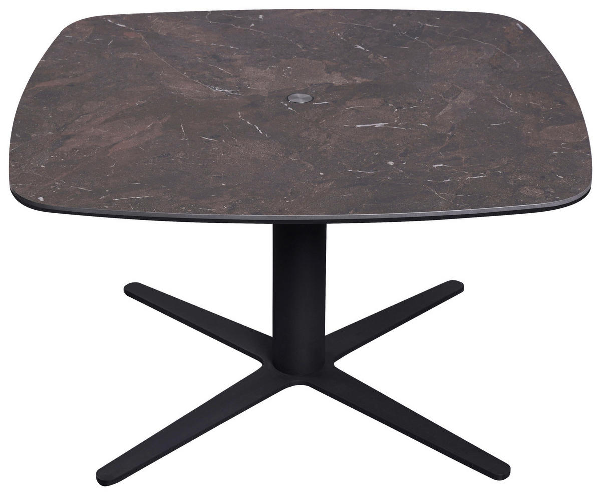 COUCHTISCH ESG 80/80/47-67 cm quadratisch Anthrazit, Dunkelbraun  - Anthrazit/Dunkelbraun, Design, Glas/Keramik (80/80/47-67cm) - Novel