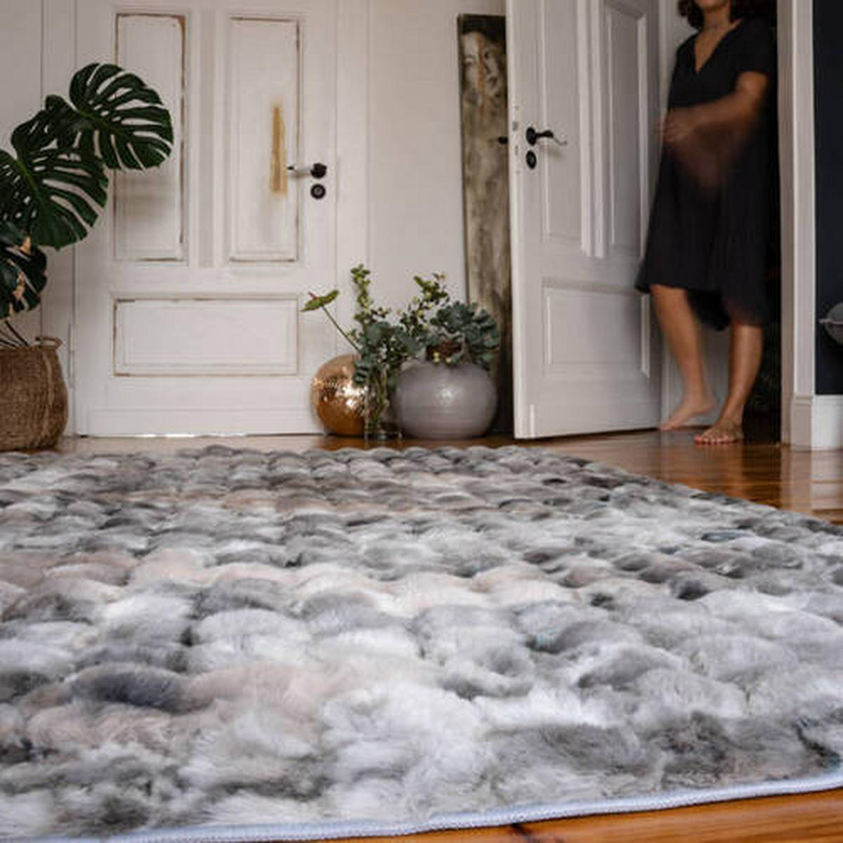 HOCHFLORTEPPICH 160/230 cm My Camouflage Grau  - Grau, KONVENTIONELL, Textil (160/230cm) - Obsession