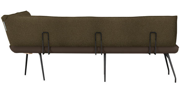 ECKBANK 225/165 cm  in Braun  - Schwarz/Braun, Design, Textil/Metall (225/165cm) - Moderano