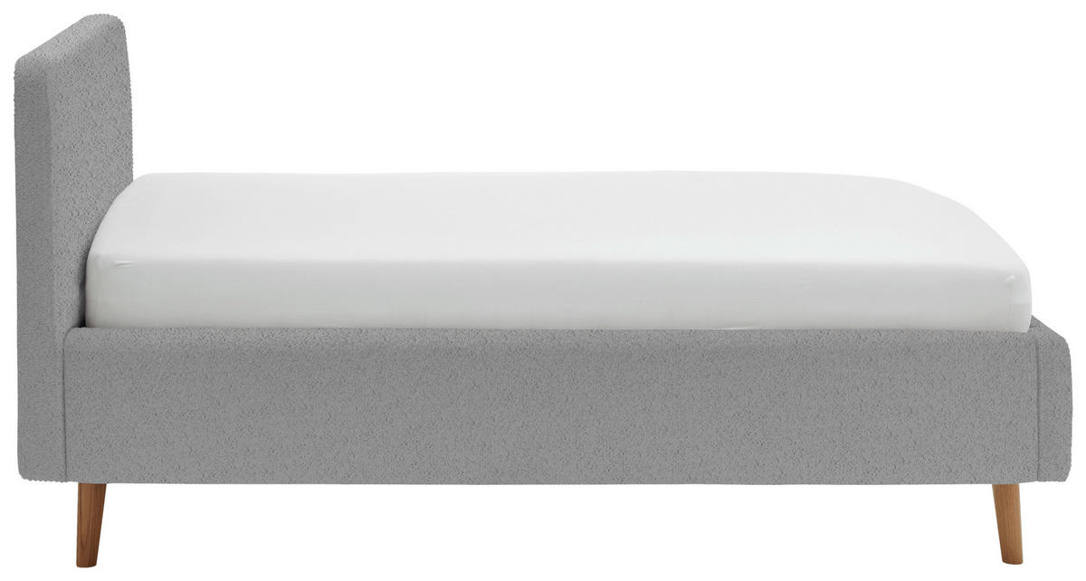 POLSTERBETT 140/200 cm  in Grau  - Eichefarben/Grau, Design, Holz/Textil (140/200cm) - Xora