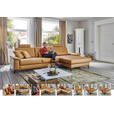 ECKSOFA  in Echtleder Currygelb  334/176 cm  - Currygelb/Schwarz, Design, Leder/Metall (334/176cm) - Dieter Knoll
