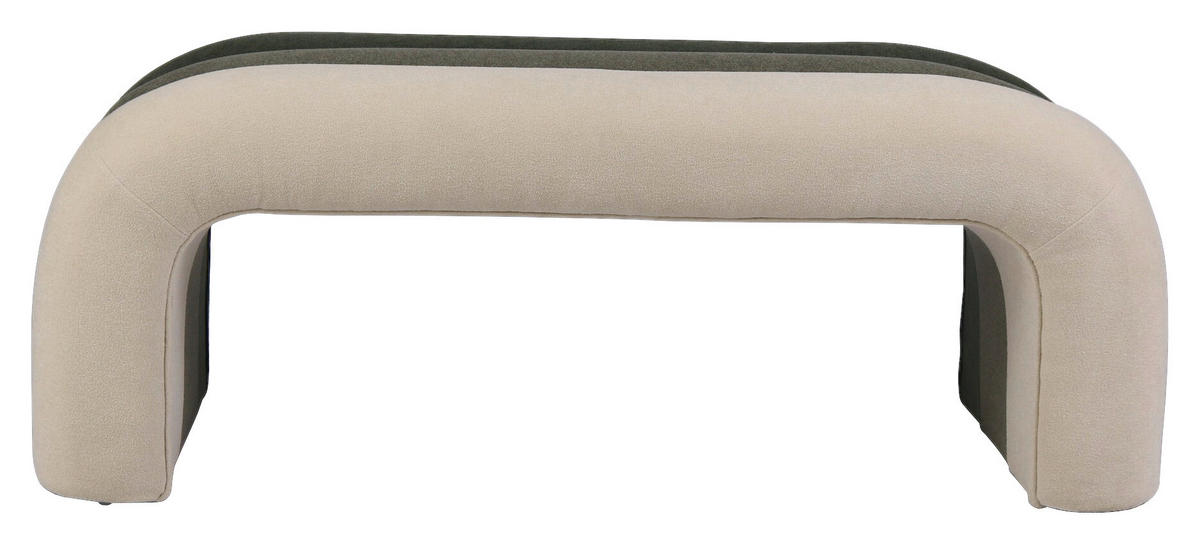 HOCKERBANK in Textil Grün, Hellgrün, Beige  - Beige/Hellgrün, Design, Textil (121,5/46,5/46,5cm) - Xora