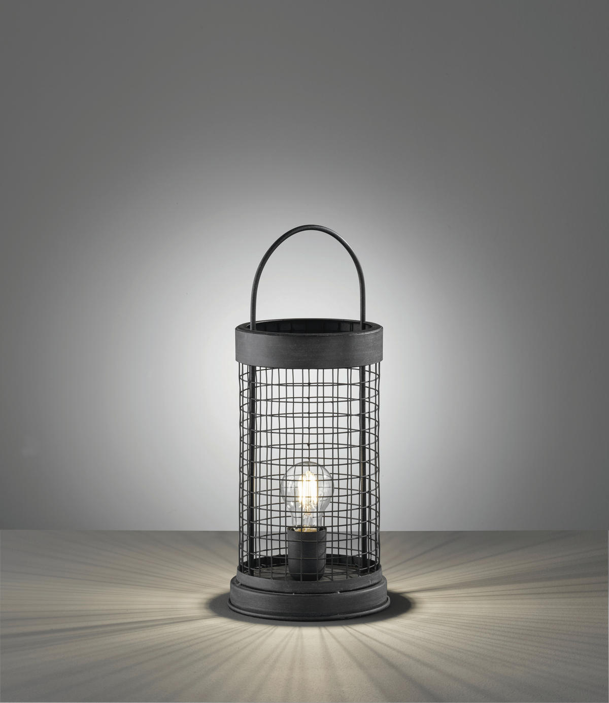 SVJETILJKA STOLNA  - siva, Basics, metal (18/44cm)