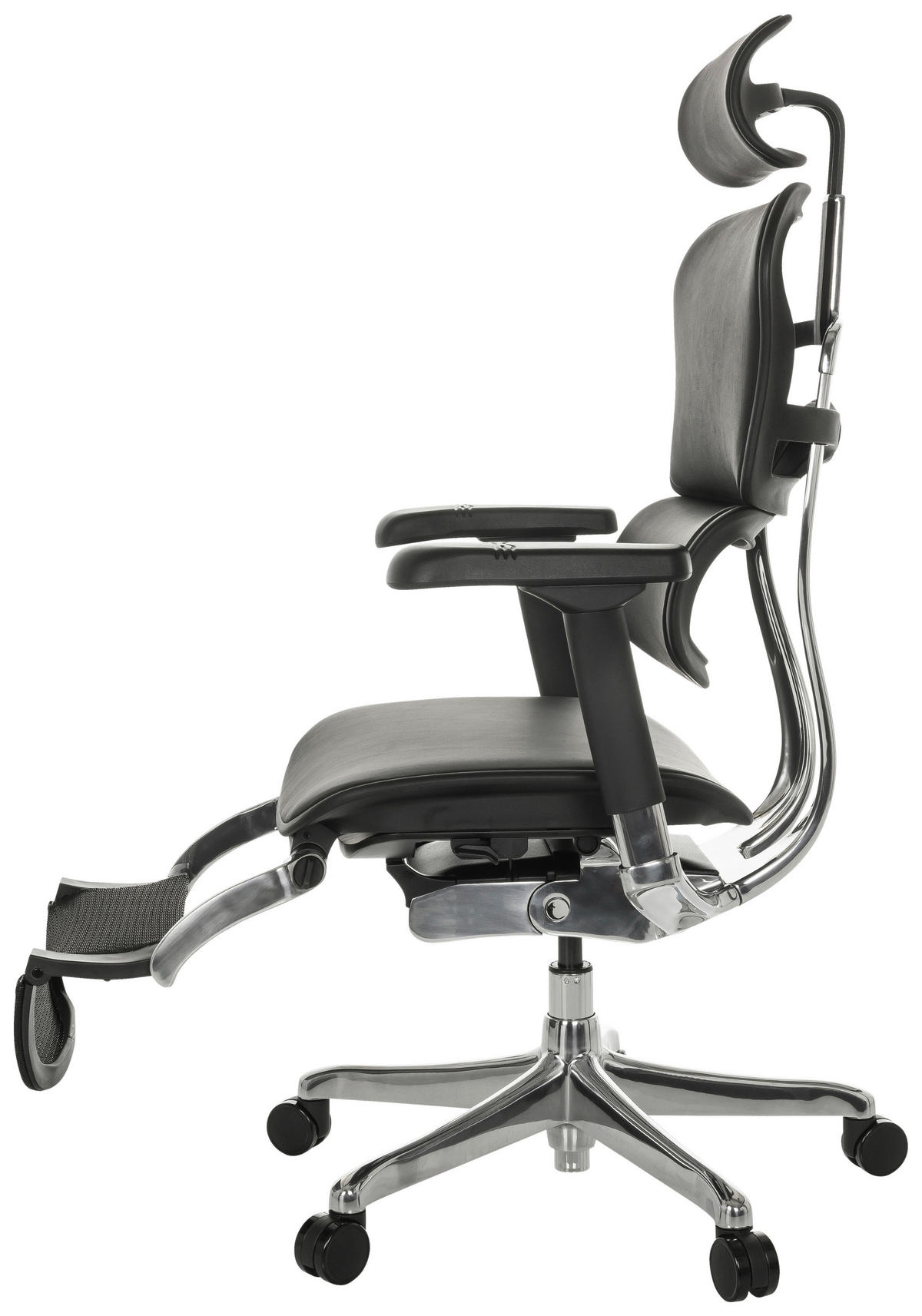 DREHSTUHL  in Schwarz  - Schwarz, MODERN, Leder/Kunststoff (76/119 - 138/64cm) - MID.YOU