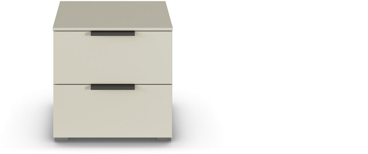 NACHTSCHRANK 50/49/42 cm  - Champagner/Silberfarben, Trend, Holzwerkstoff/Metall (50/49/42cm) - Novel
