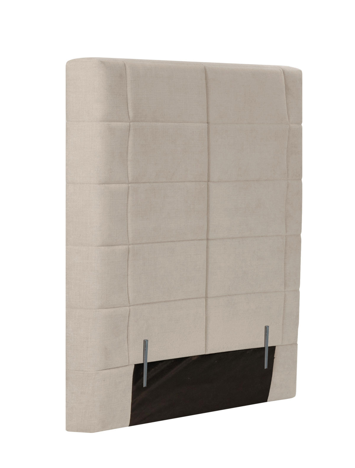 KONTINENTALSÄNG 120/200 cm,  in beige, H3 = fast  - beige/svart, Klassisk, metall/textil (120/200cm) - Novel
