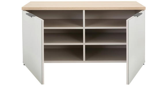 GARDEROBENBANK in 97/47/40 cm - Kaschmir/Eichefarben, Design, Glas/Kunststoff (97/47/40cm) - Voleo