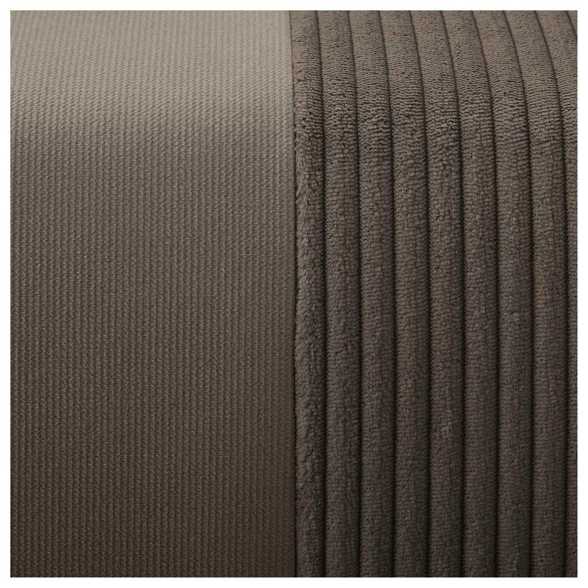 SCHLAFSOFA in Cord, Velours Braun  - Buchefarben/Creme, KONVENTIONELL, Holz/Textil (191/92cm) - Carryhome