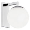WANDLEUCHTE Argon Aspen 19/20/16 cm   - Chromfarben/Weiß, KONVENTIONELL, Glas/Metall (19/20/16cm)