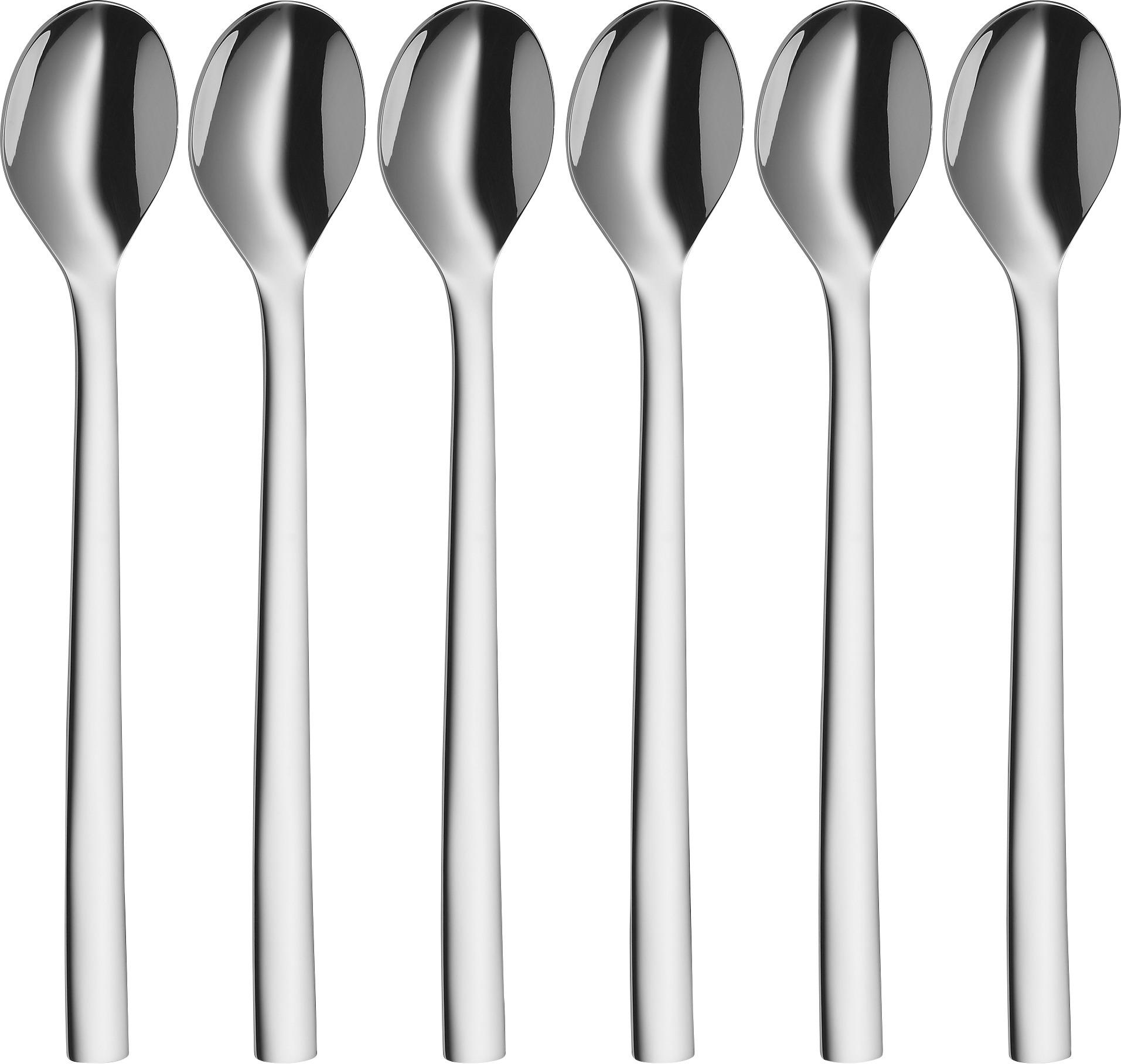 Latte Macchiato Löffel-Set 6St - Edelstahlfarben, Basics, Metall (19cm) - WMF