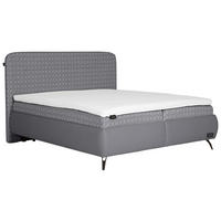 POLSTERBETT 180/200 cm,  in Grau, gepolstertes Kopfteil, Lattenroste, Matratzen, H2 + H2 = mittel  - Schwarz/Weiß, MODERN, Holz/Textil (180/200cm) - Joop!