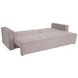 SCHLAFSOFA  mit Rücken echt, Armteil links, Armteil rechts Cord Hellgrau  - Hellgrau/Schwarz, Design, Textil (232/85/92cm) - Xora