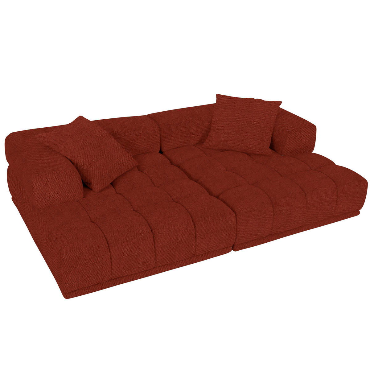 SOFAELEMENT in Flachgewebe Rostfarben  - Rostfarben/Schwarz, KONVENTIONELL, Kunststoff/Textil (125/66/155cm) - Carryhome