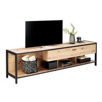 TV-ELEMENT - Eichefarben/Anthrazit, Design, Holzwerkstoff/Metall (215/57/46cm) - Carryhome