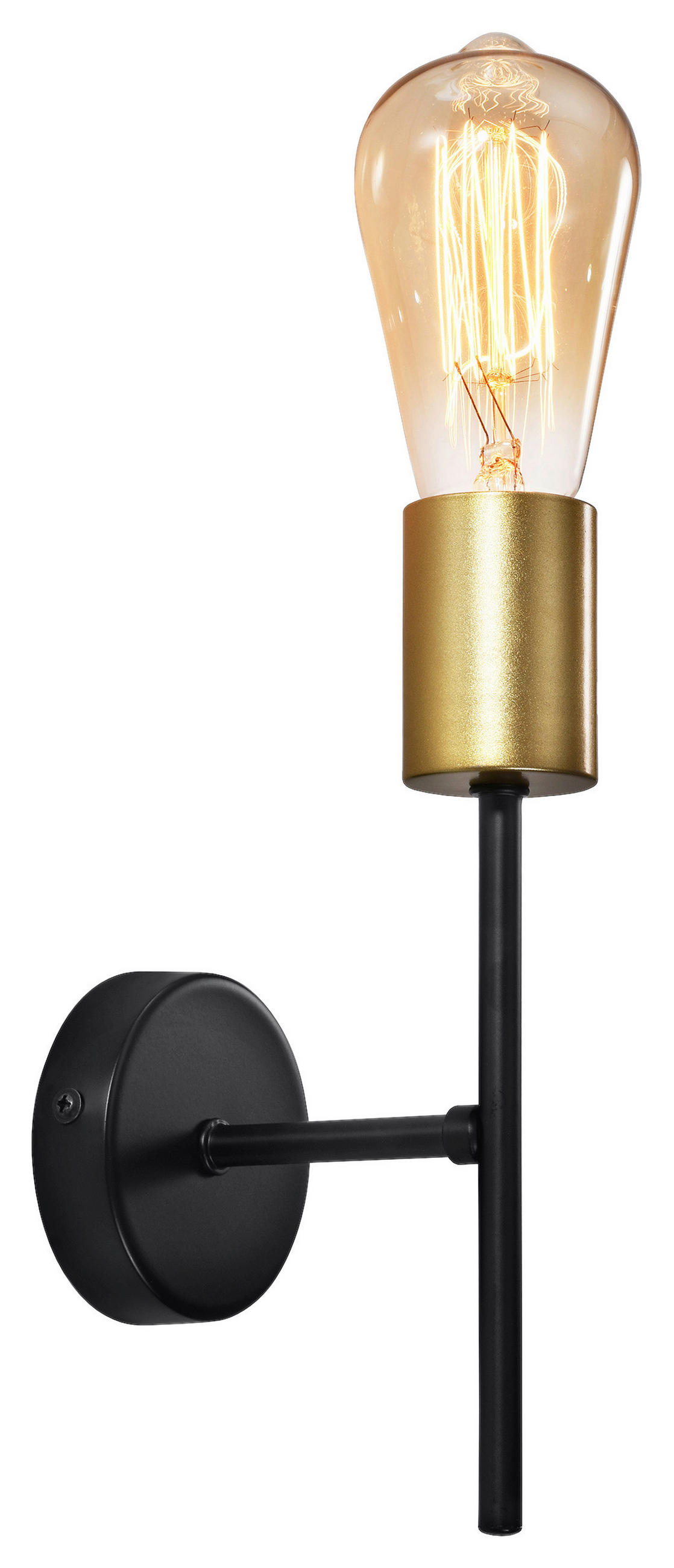 WANDLEUCHTE 10/12/22.5 cm   - Schwarz, Basics, Metall (10/12/22.5cm)