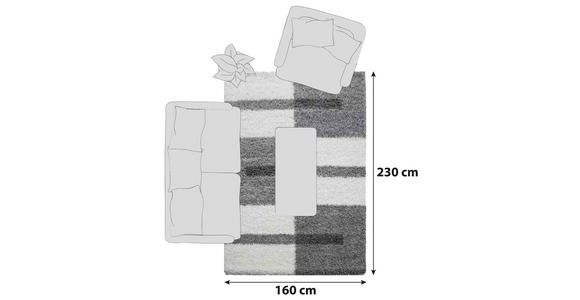 HOCHFLORTEPPICH 160/230 cm Gala 2505  - Hellgrau, Design, Textil (160/230cm) - Novel