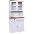KREDENZ in massiv Kiefer Weiß - Weiß/Braun, LIFESTYLE, Holz (90/191/45cm) - Carryhome KREDENZ in massiv Kiefer Weiß - Weiß/Braun, LIFESTYLE, Holz (90/191/45cm) - Carryhome