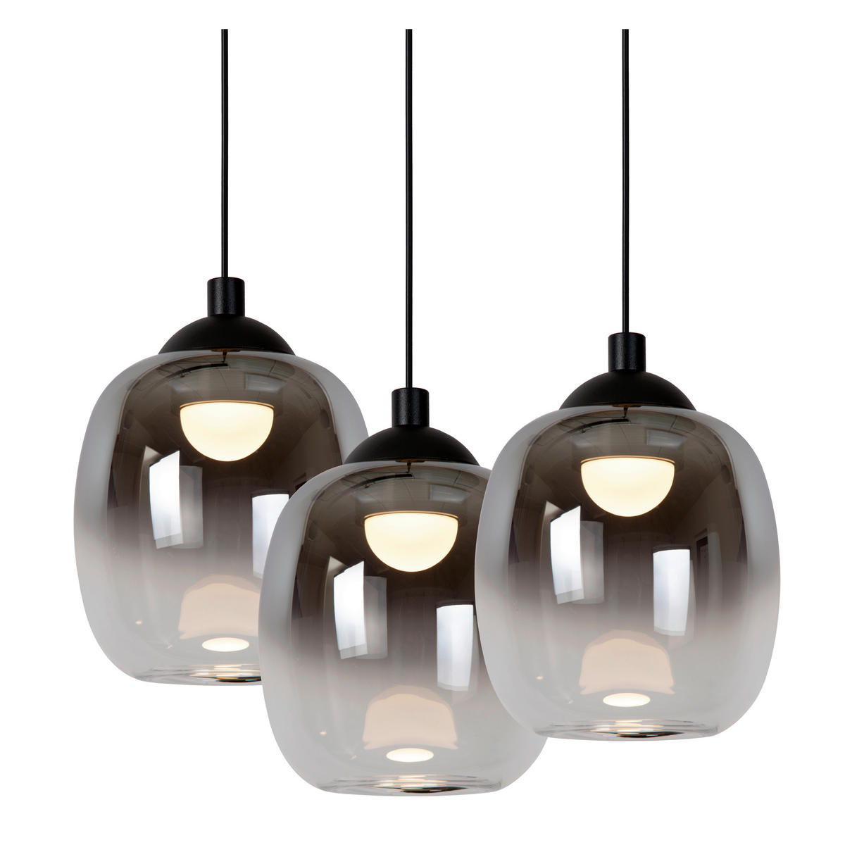 LED-HÄNGELEUCHTE TAMINO 36/36/150 cm   - Schwarz, Design, Metall (36/36/150cm) - Lucide