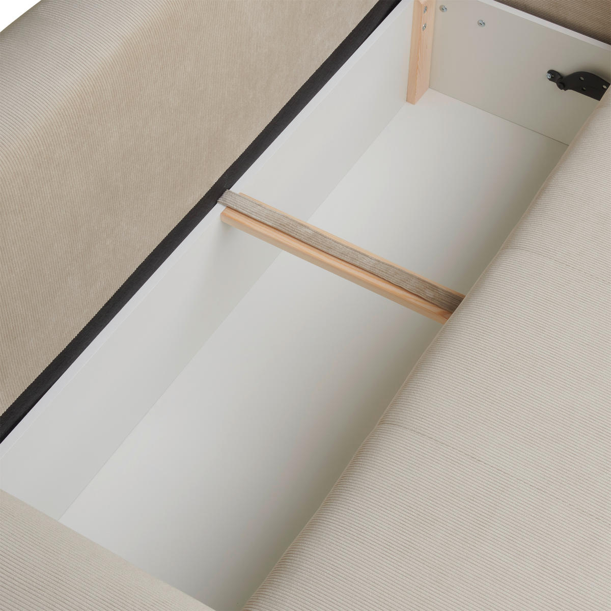 ECKSOFA in Cord Beige  265/182 cm  - Beige/Schwarz, MODERN, Kunststoff/Textil (265/182cm) - Stylife