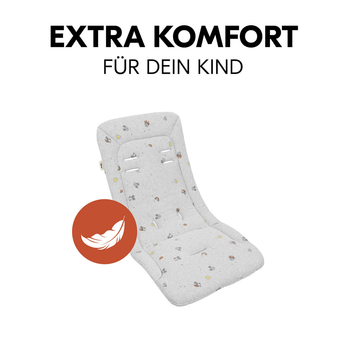 KINDERWAGENEINLAGE Pushchair Seat Liner  - Hellgrau, Basics, Kunststoff/Textil (70/37/3cm) - Hauck