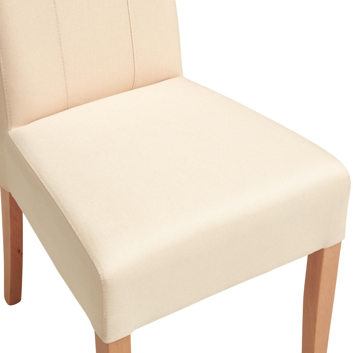 STUHL Webstoff Beige Buche massiv  - Beige/Naturfarben, MODERN, Holz/Textil (46/101/62cm) - Livetastic