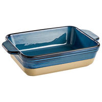 AUFLAUFFORM Keramik Steinzeug  - Blau/Braun, LIFESTYLE, Keramik (20,5/15,5/6cm) - Homeware Profession.