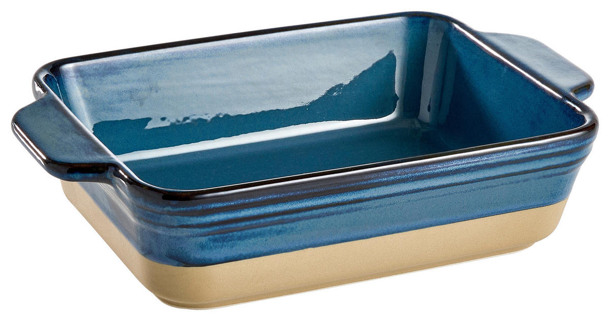 AUFLAUFFORM Keramik Steinzeug  - Blau/Braun, LIFESTYLE, Keramik (20,5/15,5/6cm) - Homeware Profession.