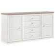 SIDEBOARD  in 180/89/43 cm  - Weiß/Grau, LIFESTYLE, Holzwerkstoff/Metall (180/89/43cm) - Hom`in