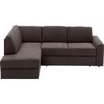 ECKSOFA in Webstoff Graubraun  165/224 cm  - Graubraun/Schwarz, KONVENTIONELL, Kunststoff/Textil (165/224cm) - Xora