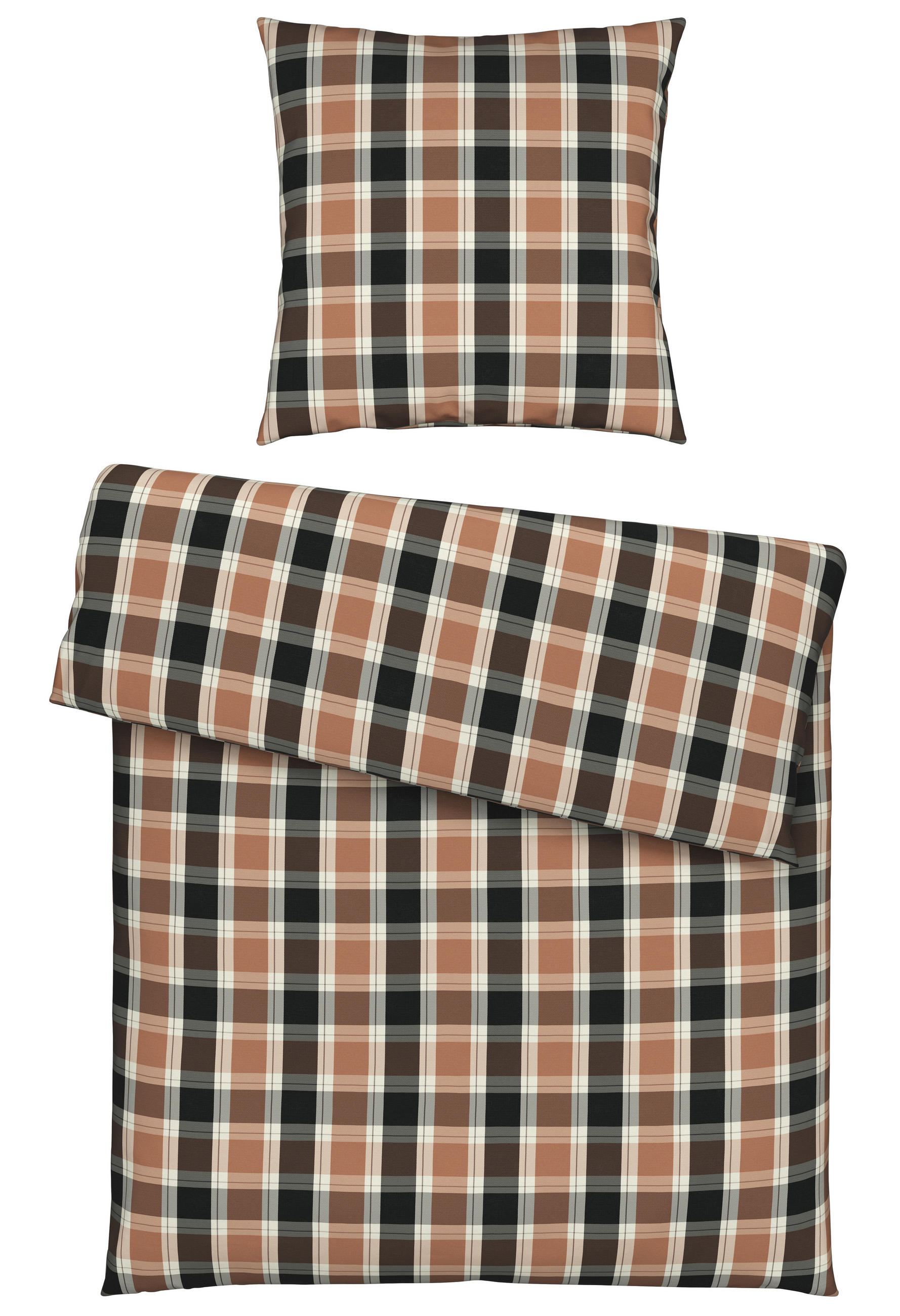 BETTWÄSCHE Flanell 155/220 cm  - Anthrazit, Textil (155/220cm) - Dieter Knoll