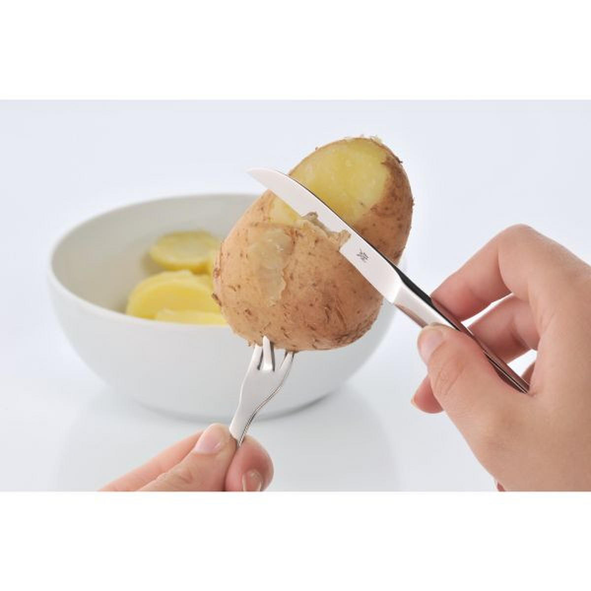 PELLKARTOFFELGABEL  - Edelstahlfarben, Basics, Metall (16,0cm) - WMF