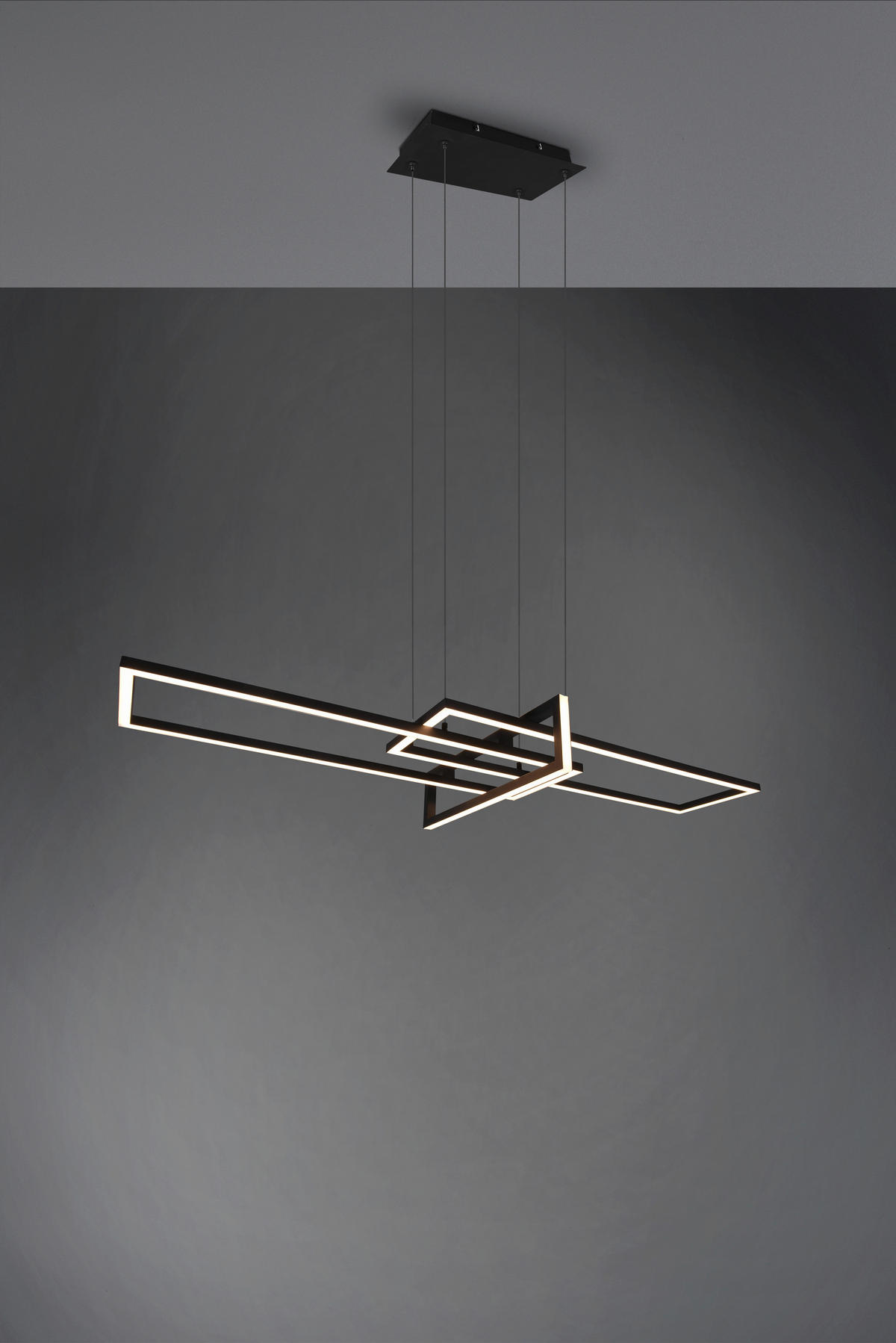 LED-HÄNGELEUCHTE 110/40/150 cm    - Schwarz, Design, Metall (110/40/150cm) - Trio Leuchten
