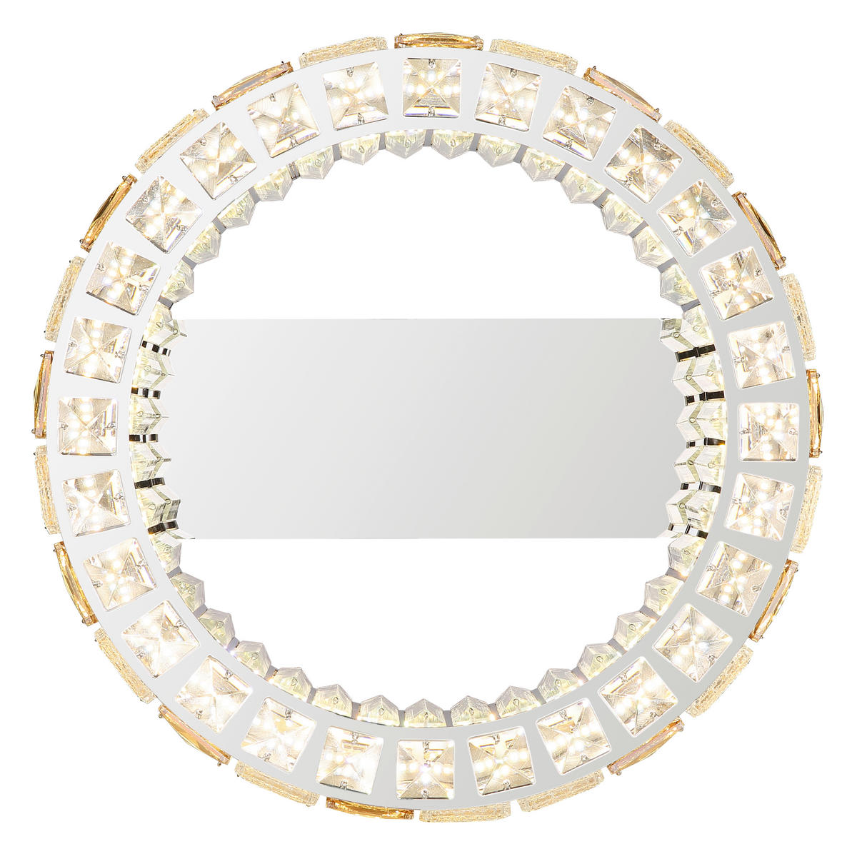 LED-DECKENLEUCHTE Lidia 40/14 cm  - Klar/Chromfarben, KONVENTIONELL, Glas/Metall (40/14cm) - Globo