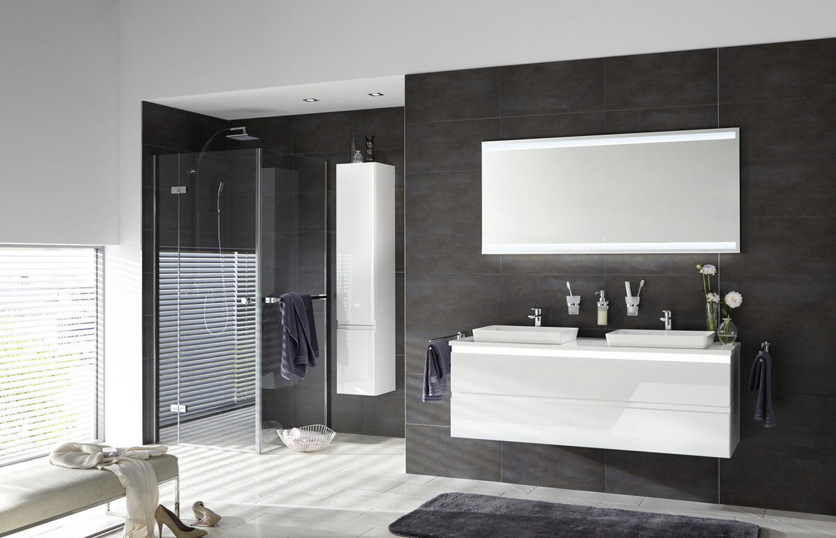 BADRUM 140 cm  - vit, Design, trämaterial (140cm)
