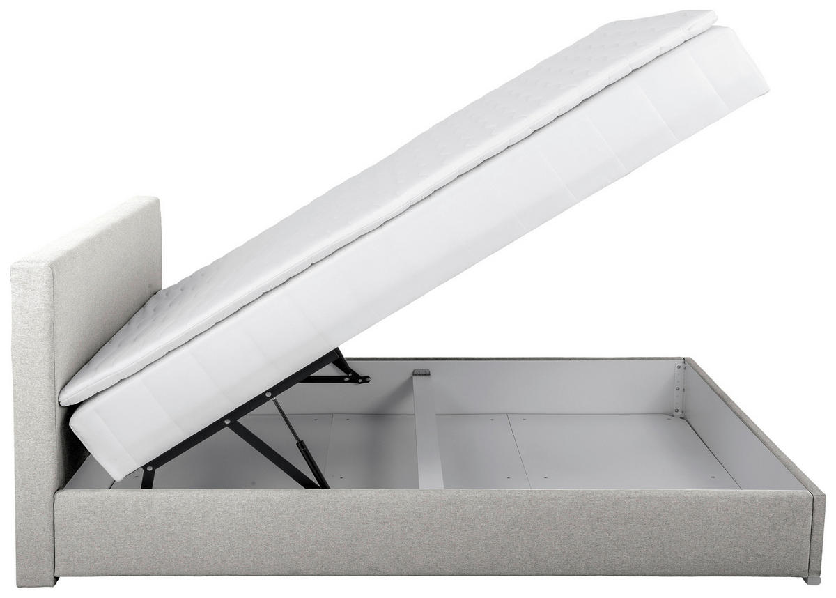 BOXBETT 140/200 cm  in Ecru  - Chromfarben/Ecru, KONVENTIONELL, Kunststoff/Textil (140/200cm) - Boxxx