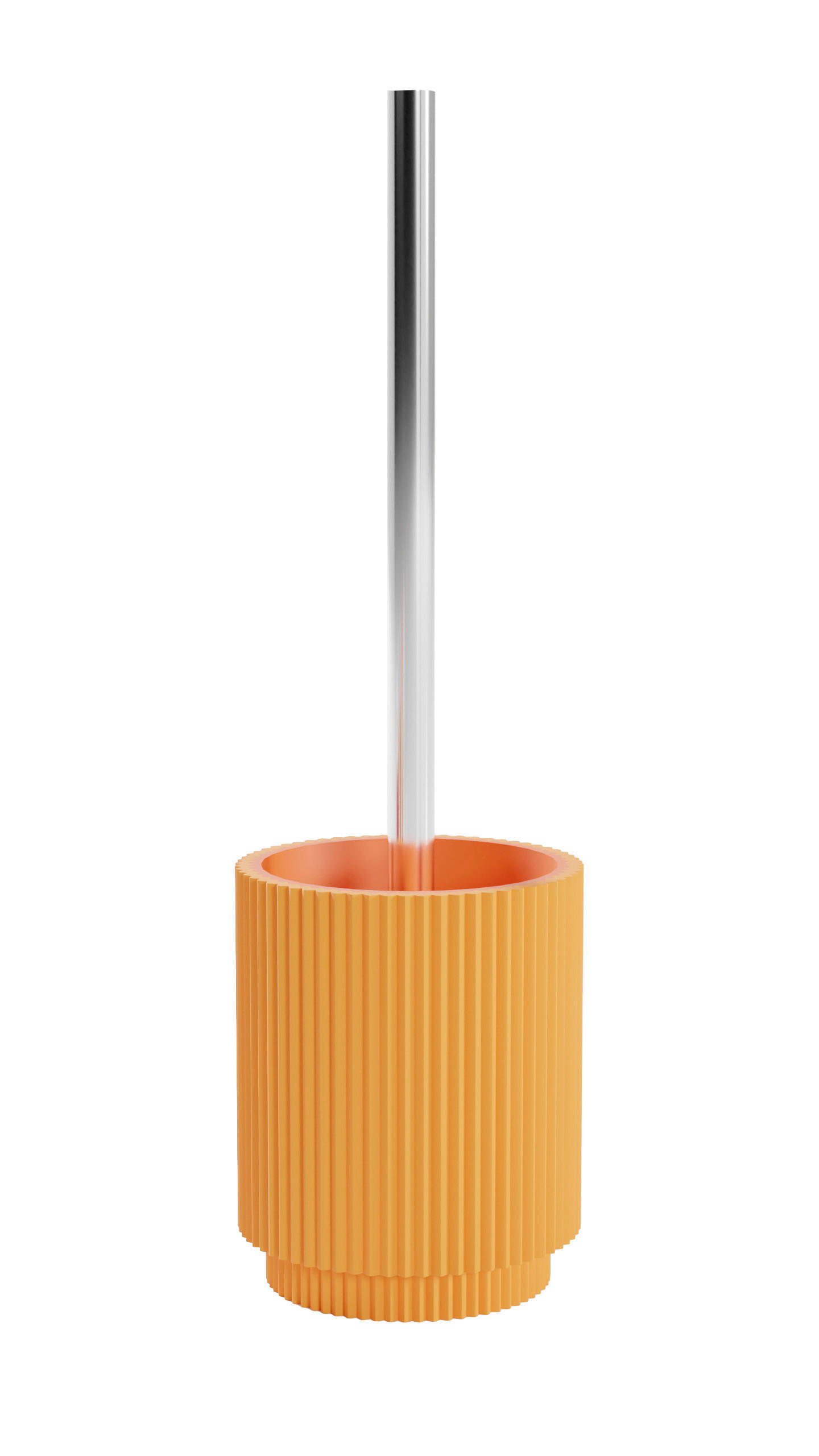 WC-BÜRSTENGARNITUR in Metall  Kunststoff   - Chromfarben/Orange, Basics, Kunststoff/Metall (10,7/36/10,7cm) - Sadena