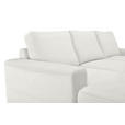 ECKSOFA Creme Cord  - Creme/Schwarz, KONVENTIONELL, Textil/Metall (150/240cm) - Carryhome