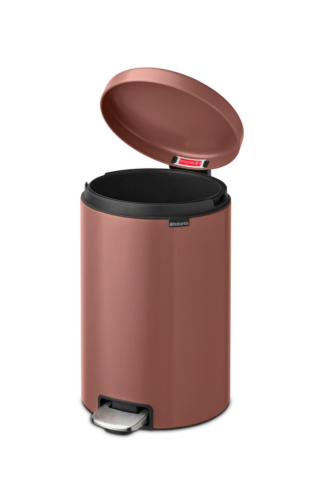 TRETEIMER 20 l  Metall  - Taupe/Anthrazit, Basics, Kunststoff/Metall (29/46,7/38cm) - Brabantia